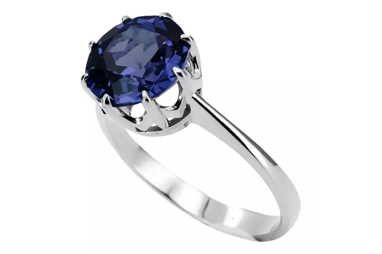 925 Silver Sapphire Vintage Ring Unikátny VRC157s